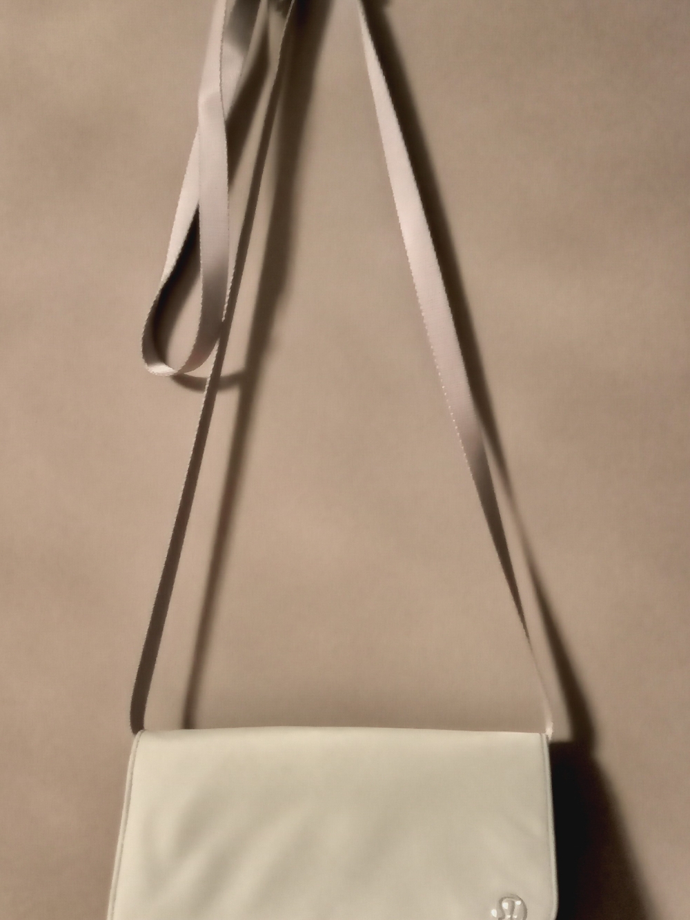 lululemon athletica Off-White Leather Crossbody with Flap